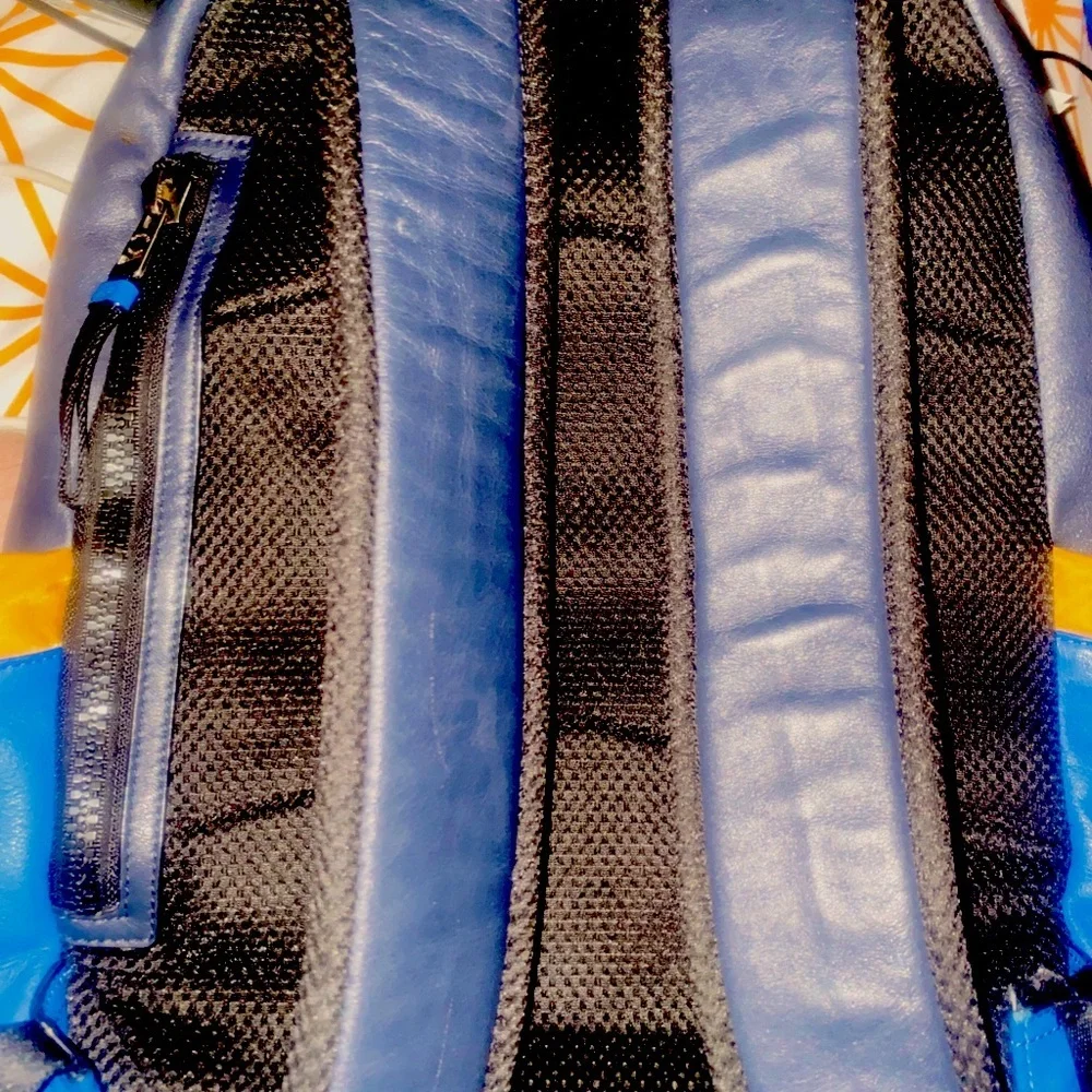 Coach Backpack Authentic Blue/Tan/Red G2061 2 Straps Men's Style